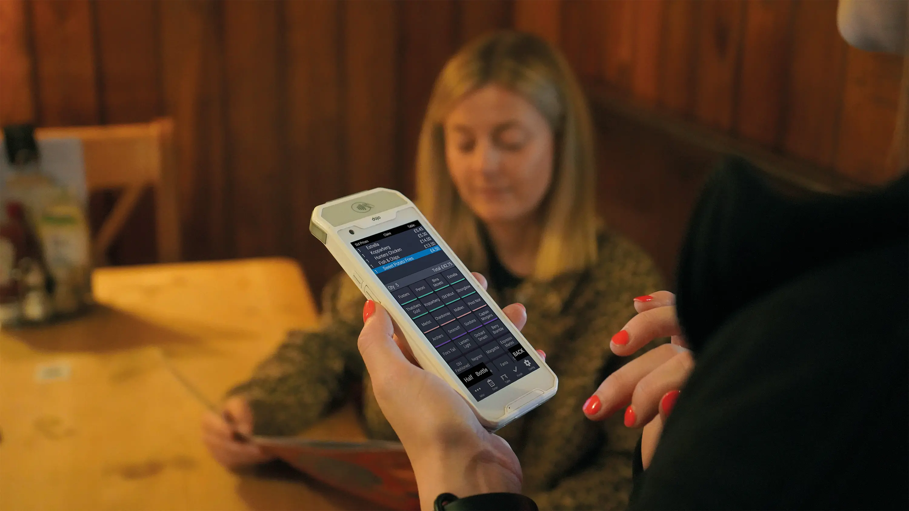 Using PocketTouch and Dojo Pocket to take an order at the table